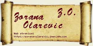 Zorana Olarević vizit kartica